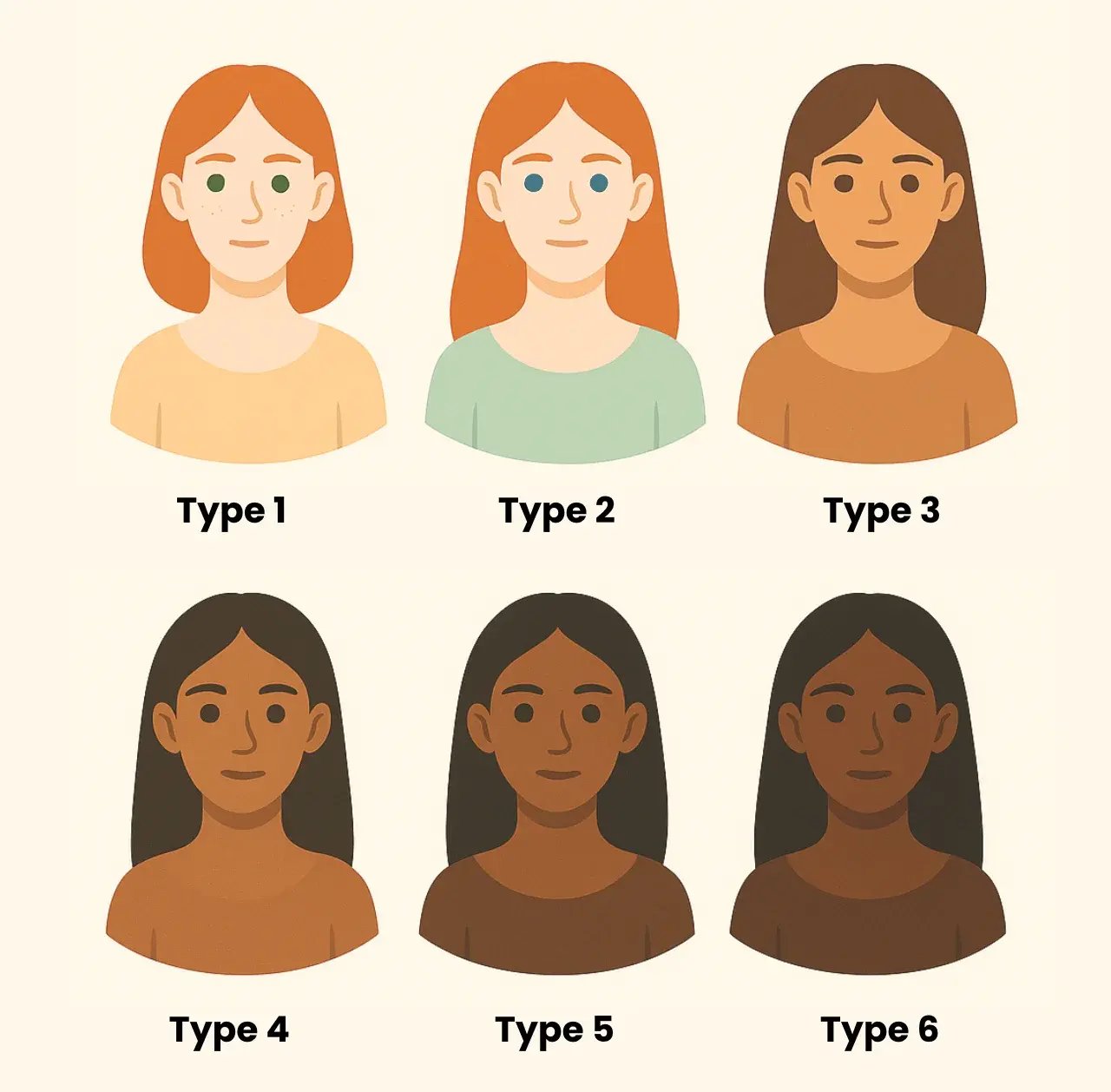 Fitzpatrick skin type chart