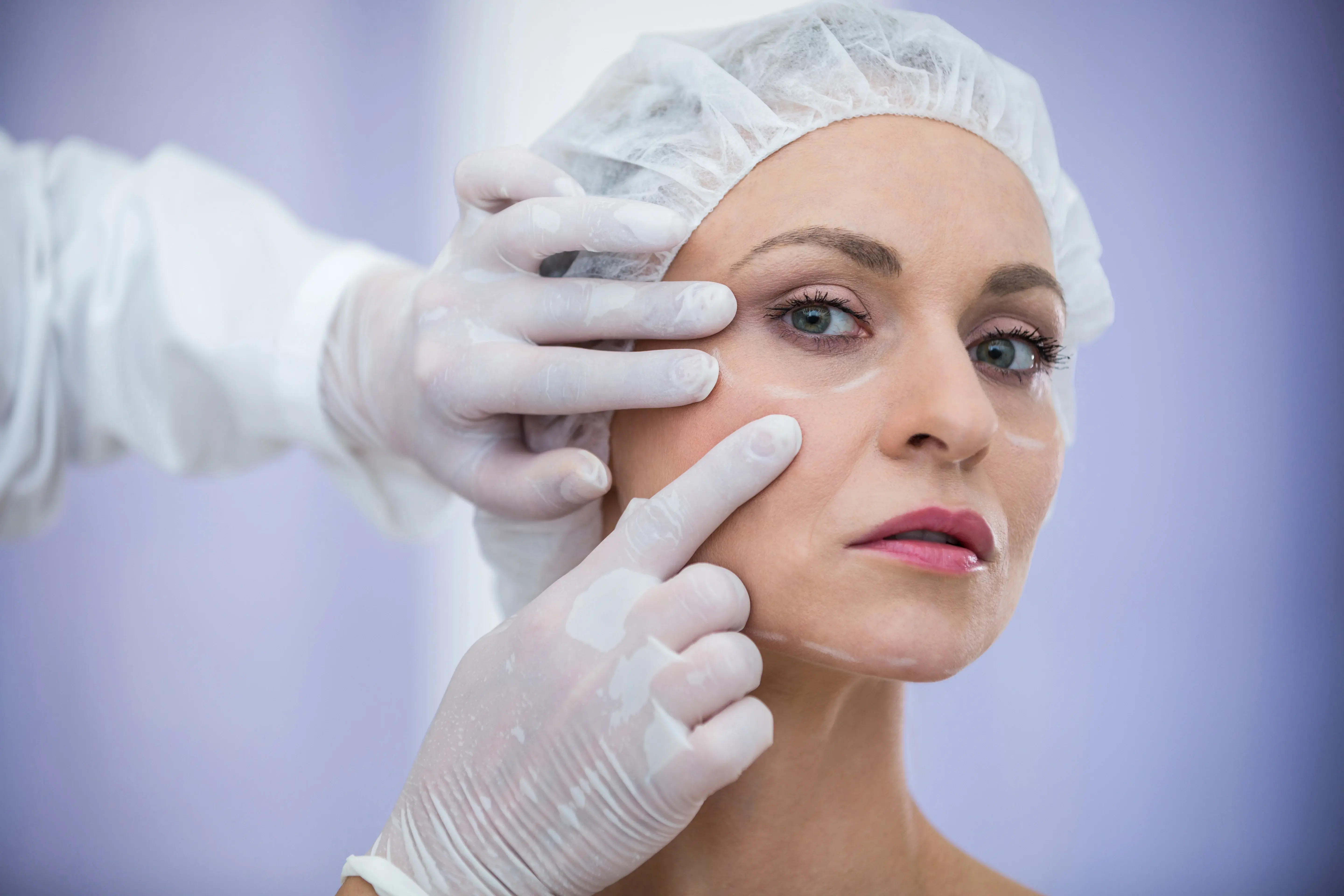 woman receiving sculptra treatment